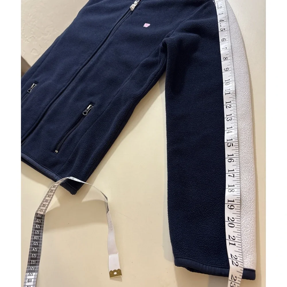 VTG Aeropostale Full‎ Zip Hoodie Women's Sz S Blue Fleece Lined Butterfly Y2K